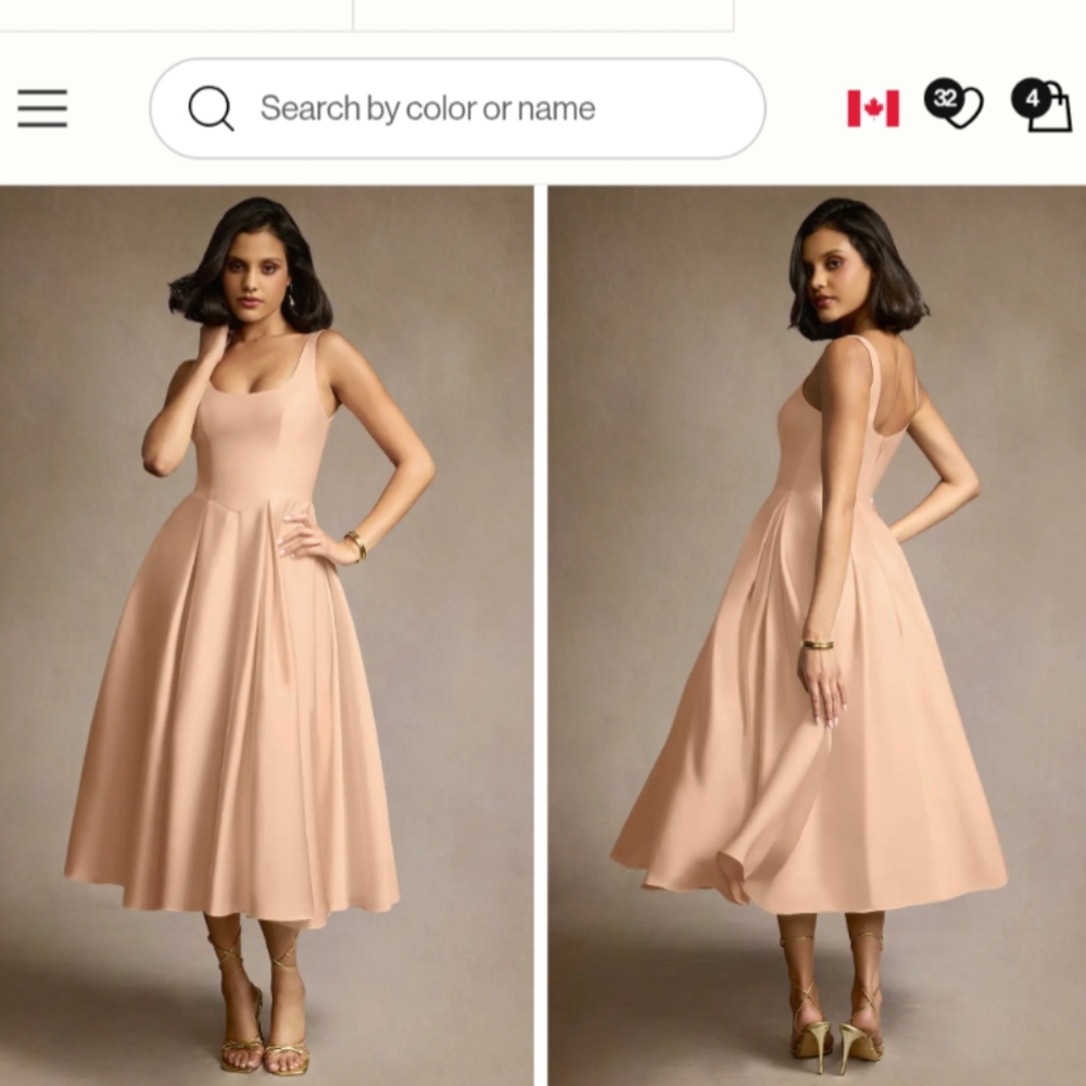 Azazie Green A-Line Sweetheart Midi Dress